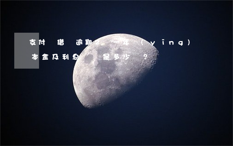 支付寶借唄逾期2萬一年應(yīng)還本金及利息總額是多少？